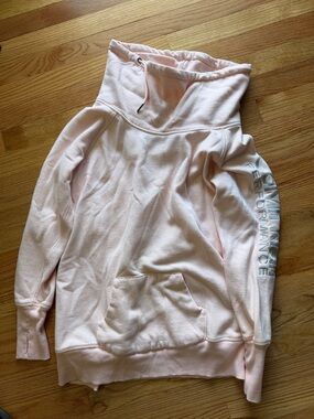 Calvin Klein Light Pink Performance Hoodie with Sleeve Logo
